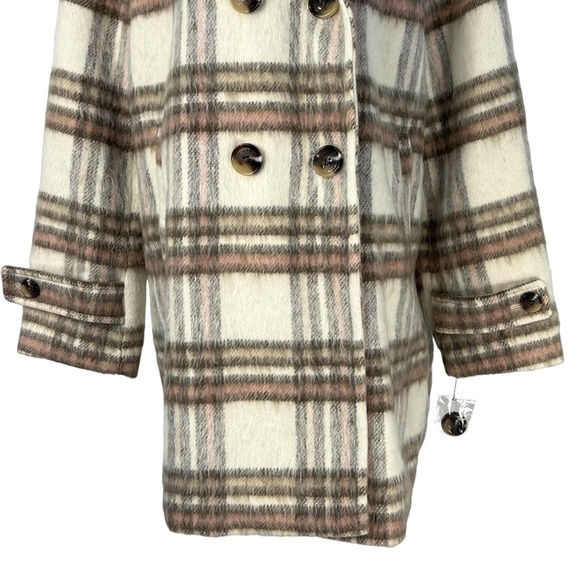 Sam EDELMAN WOMENS NEW WITH TAGS STYLE #64864X BLURRED PLAID COAT - Picture 3 of 16